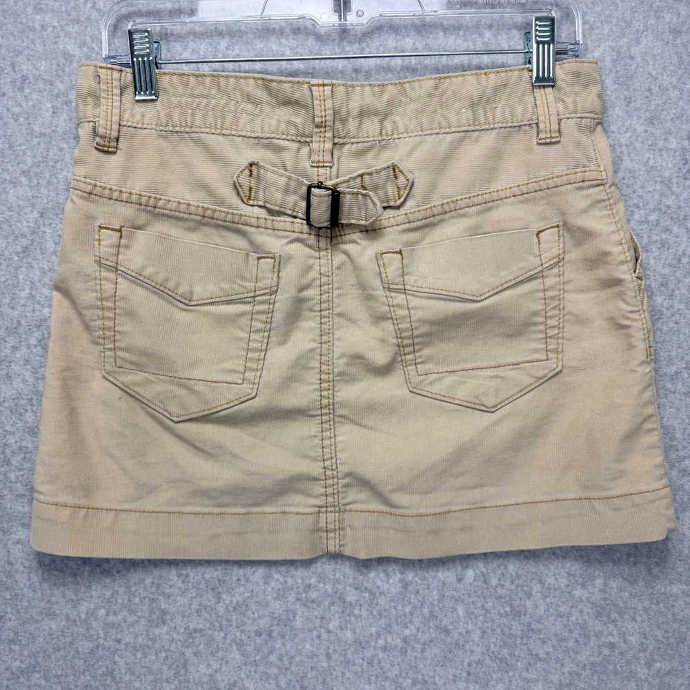 Vintage Y2K Gap Corduroy Mini Skirt Women 2 Tan, Preppy, Academic, Minimalist - Picture 2 of 5